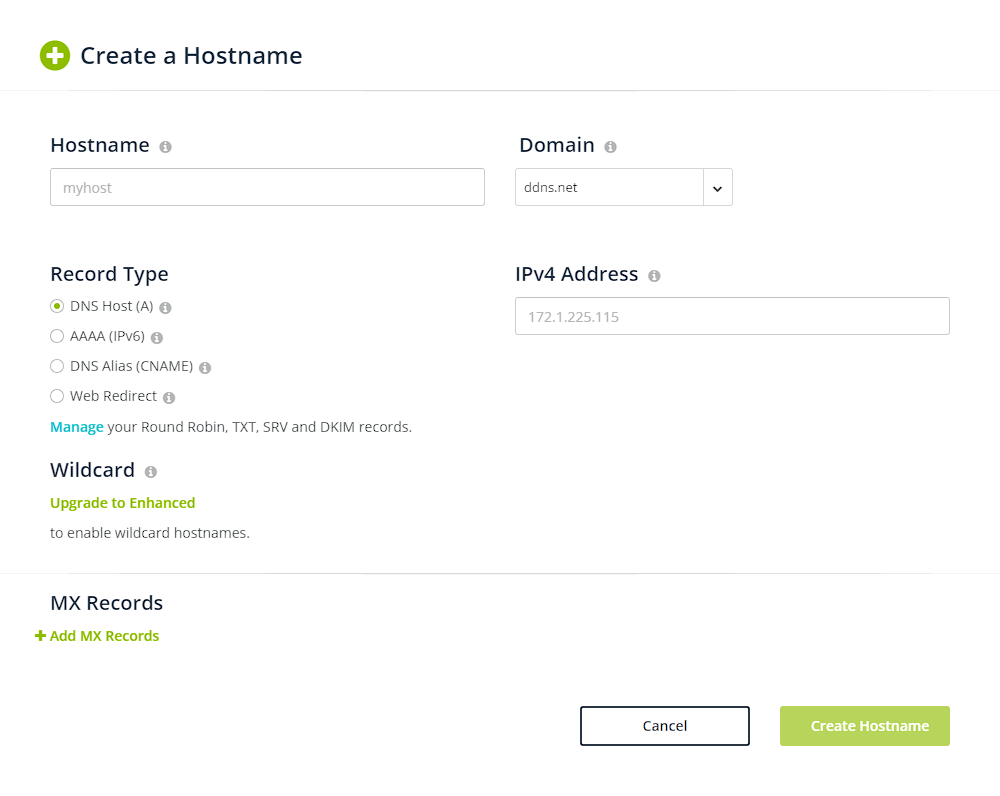 create free dns and hostname