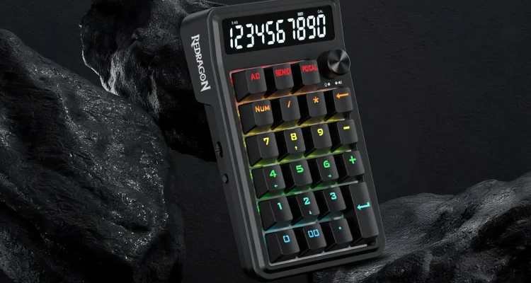 Redragon COVE K733 wireless mechanical numpad with calculator display