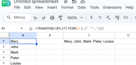 How to Turn a Space or Comma Separated List into a Column in Excel